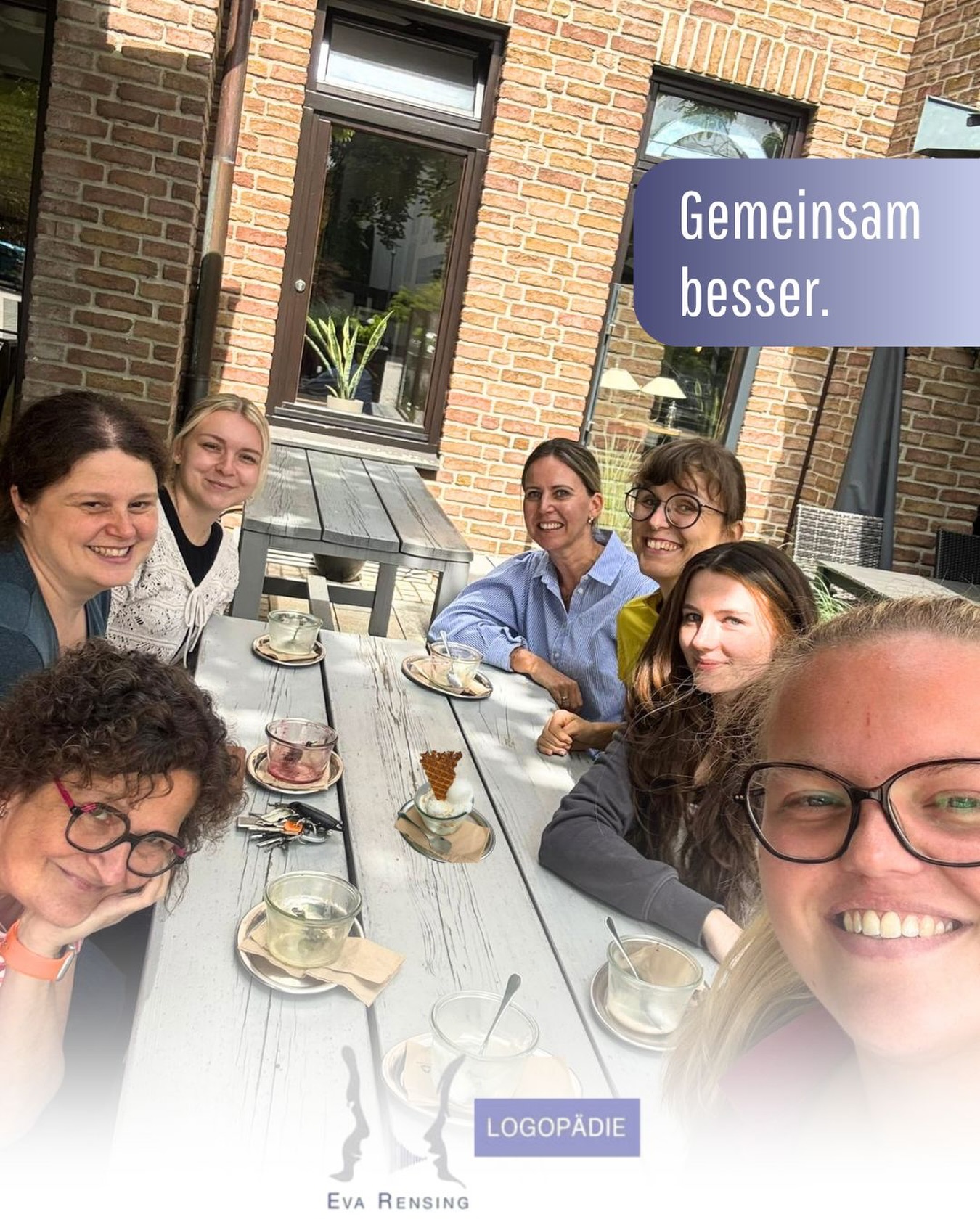 💜 Teamtag bei der Logopädiepraxis Eva Rensing!

Vergangene Woche haben wir uns Zeit für fachlichen Austausch, Praxisorganisation und neue Ideen genommen. Denn nur als starkes Team können wir unsere kleinen und großen Patienten bestmöglich begleiten.

Und bei dem herrlichen Sommerwetter durfte zum Abschluss natürlich ein leckeres Eis nicht fehlen. 🍦☀️ 

Wir sind bereit für die kommenden Wochen!